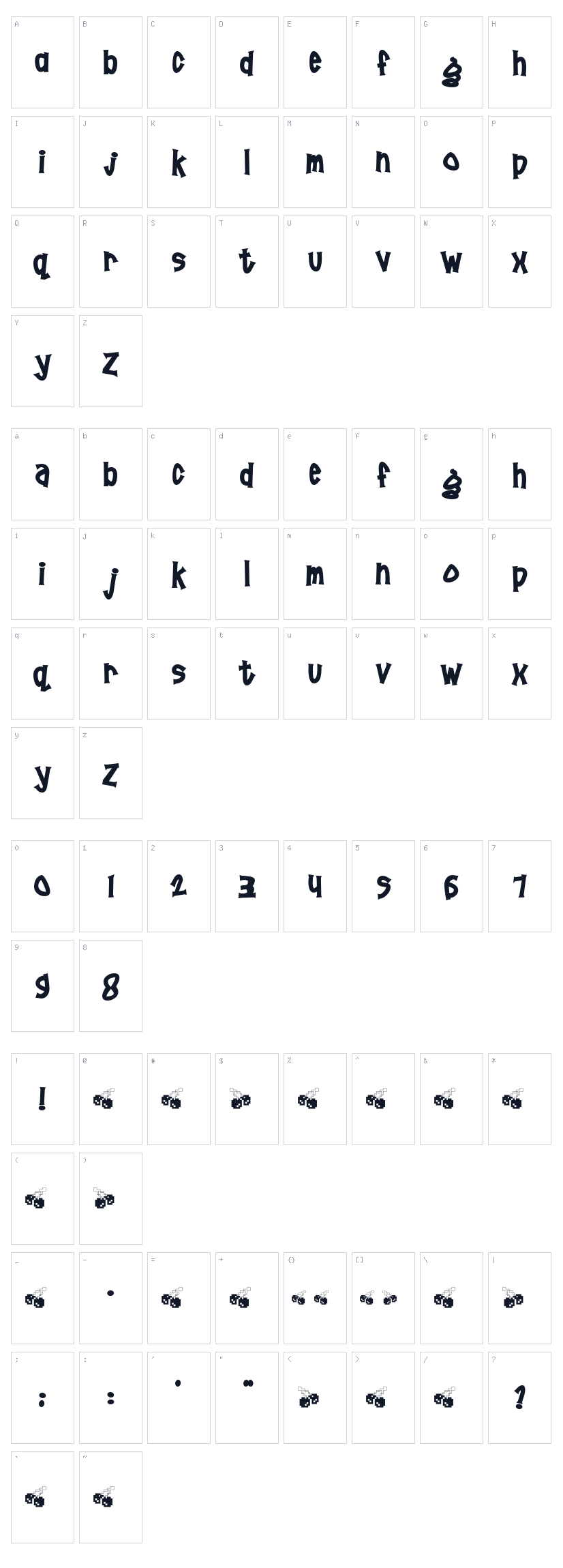 Pornhut Character Map