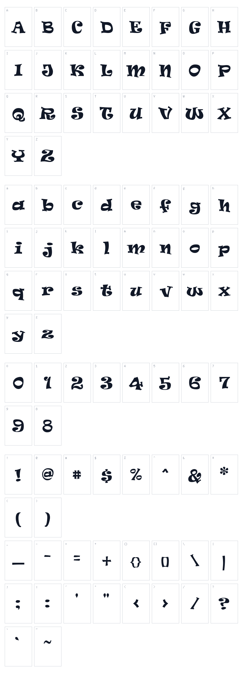 Ravie Character Map